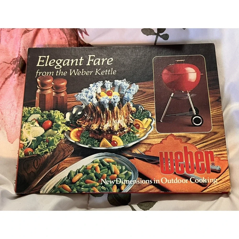 Elegant Fare from the Weber Kettle by Jane Wood Grill Cookbook Recipe Cards 1978